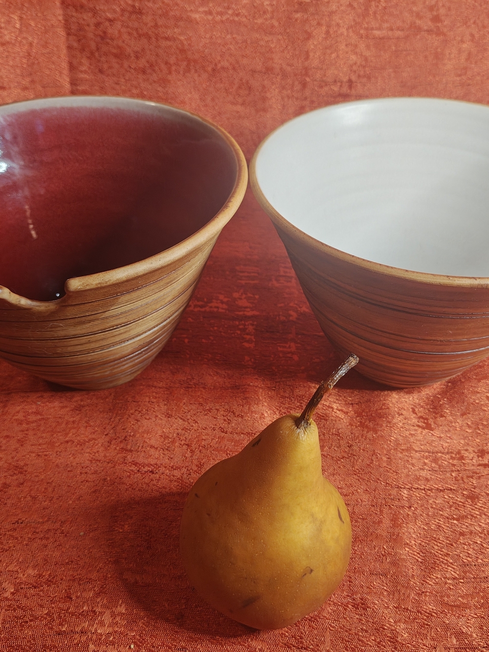 Set of 2 Cape Pottery Hand Thrown Noodle Bowls from Cape Cod Massachusetts